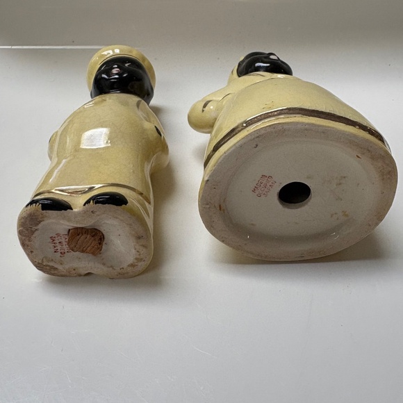 Vintage 1940s Black Americana Mammy and Pappy Chef Salt & Pepper Set - Picture 7 of 10